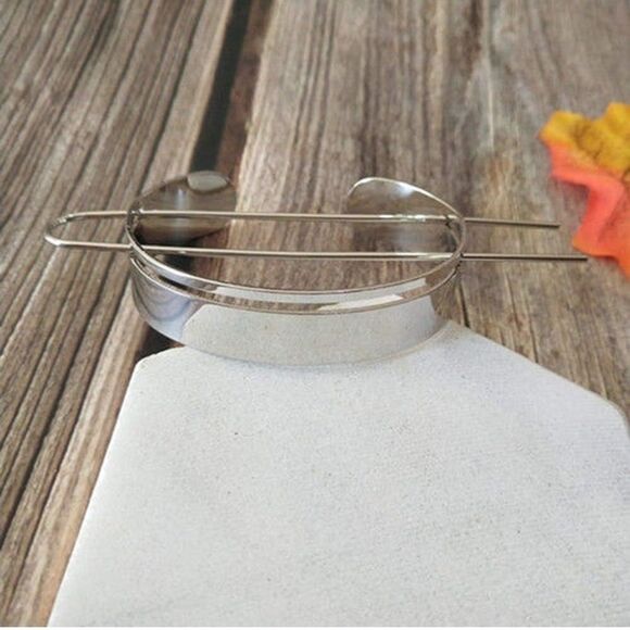 Bun Cuff,Hair Jewelry Bun Cage Minimalist Round Hair Clip Hair Pin Holder​ - Picture 3 of 6